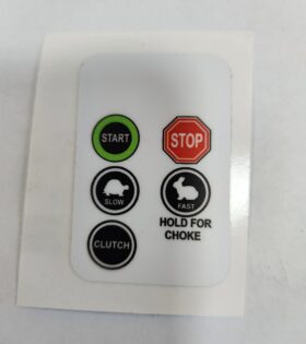 Decal only for small gas spreader standard transmitter
